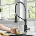 thumbnail image 3 of KRAUS Bolden 2-in-1 Commercial Style Pull Down Single Handle Water Filter Kitchen Faucet for Reverse Osmosis or Water Filtration System in Spot-Free Stainless Steel / Matte Black, 3 of 8