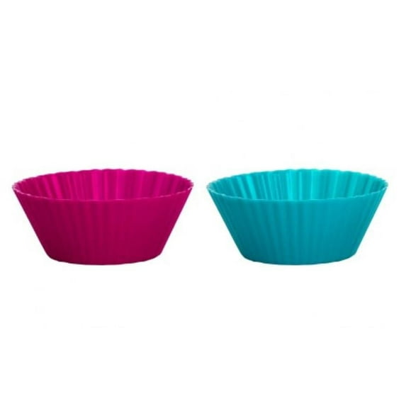 Trudeau Maison Ens. de 12 Moules à Muffins Standard en Silicone Ens. 12 moules tropic fuchsia