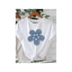 thumbnail image 1 of Women'S Casual Crew Neck T-Shirt with Blue Floral Design - Short Sleeve, Regular Fit, Lightweight Polyester Blend, Perfect for Summer Vacation & Casual attire, Ladies T Shirts, 1 of 6