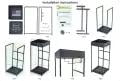 Police Gear Rack, Police Hanger with Hook, 120Lbs Hooks Free-Standing , Storage Equipment for Safety Police Offices, Cop Caddy Valet Stand for On-Duty Personnel, Black