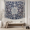 thumbnail image 5 of Blue Boho Small Tapestry for Bedroom Wall Hanging Tapestry, Modern Geometric Abstract Art Vintage Ceiling Backdrop Tapestries Poster Blanket Wall Decor for Teens Room Living Room Dorm 23" x 28", 5 of 8