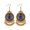Blue, variant on AYYUFE Women Ethnic Tassel Disc Flower Bead Pendant Long Dangle Hook Earring Jewelry Alloy Red