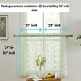 thumbnail image 2 of THD Bella Floral Sheer Rod Pocket Kitchen Cafe Tier Panels 28 inches wide per panel - Set of 2, 2 of 6