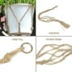 thumbnail image 5 of Colgador de macramé para plantas, cuerda hecha a mano con llavero de acero inoxidable para colgar fácilmente, decoración de interior y exterior de estilo rústico de yute natural (2 piezas), 5 of 5