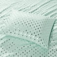thumbnail image 4 of Comfort Classics Metallic Dot Printed Sheet Set, Twin, Aqua/Silver, 4 of 7