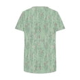 thumbnail image 5 of Summer Fashion Shirts for Womens Plus Size V- Neck Printed Casual Pullover With Short Sleeves, 5 of 5