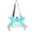 Blue, variant on Mesh Seashell Collecting Bag, Cute Crab-Shaped Beach Tote with Adjustable Strap, Breathable Mesh Bag for Beach Trips