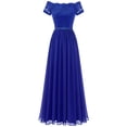 thumbnail image 5 of Dressystar Women Floral Lace Wedding Bridesmaid Dress Female Off Shoulder Maxi Party Dresses, 5 of 6
