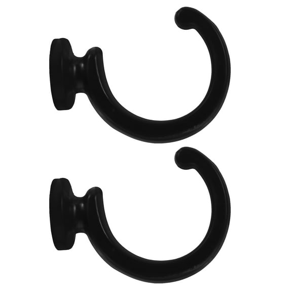 HOMEMAXS Curtain Tieback Hooks Wall Mounted for Hanging Use Zinc Alloy Silver 2pcs