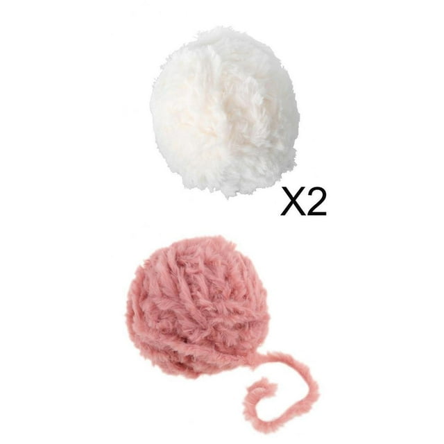 32 Metros de Hilo de Piel Suave para Tejer Crochet+32 Metros de Hilo de Piel Suave para Crochet Tejer Coral