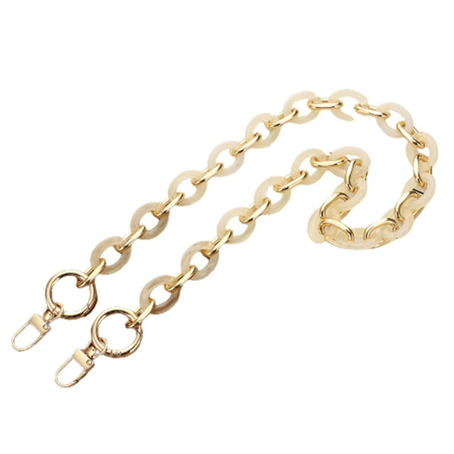 Cadena para bolso de aleación acrílica, versátil, portátil, de moda, para mujer. Albaricoque 60cm