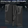 thumbnail image 5 of Dteck Case For Samsung Galaxy Z Fold 5,Military Armor Case with Detachable Pen Slot Shockproof Leather Card Holder Wallet Hybrid PC Kickstand Cover,Carbonfiber, 5 of 8