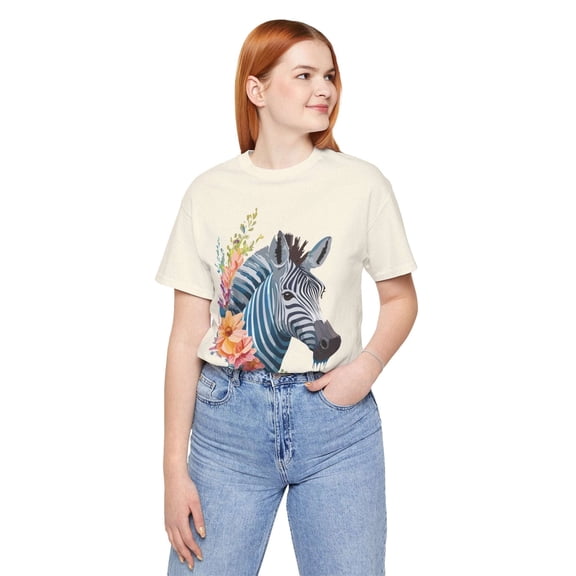 Zebra Graphic Unisex 100 Cotton Vintage Animal Art T-Shirt 2