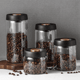 thumbnail image 2 of Coffee Beans Glass Jar Household Vacuum Sealed Tank Food Storage Organizer Household Kitchen Containers 500ml, 2 of 6