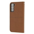 thumbnail image 3 of Compatible for Samsung Galaxy S21 Wallet Case with Kickstand Magnetic Closure Cover, Woven Pattern PU Leather Flip Case with Card Slots Wrist Strap Cover for Samsung Galaxy S21 6.2 Inch,Brown, 3 of 10