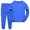 Blue, variant on Toddler Boys Girls Long Sleeve Solid Prints T Shirt Tops Long Pants Outfits 6 Piece Set 6-7 Years