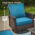 thumbnail image 4 of Sophia & William 6 Pieces Patio Furniture Set with 56" Fire Pit Table Wicker Outdoor Conversation Set with 5.5" Thickened Cushions, 4 of 7