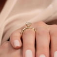 thumbnail image 3 of vylahjewellery Round Cut Hidden Halo Moissanite Engagement Ring for Women 14K Vermeil Yellow Gold with Marquise Cut Diamond Accent Wedding Anniversary Ring, 3 of 5