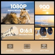 [Auto Focus] Magcubic HY450C 900ANSI Brightness Projector 8K 1080P Native Ultra Short Throw WiFi6 BT5.4 Auto Offset Home Theater Voice Control Smart Portable Projector HY450C
