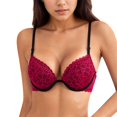thumbnail image 2 of Scalloped Floral‑Lace Bra for Women Underwire Support Thin Breathable Push‑Up Casual Underwear, 2 of 8