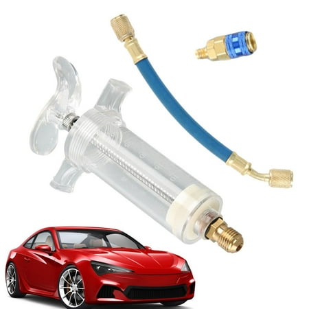 

Tohuu Oil Injector 30ml Air Conditioning Injector Tool With 1/4 Inch Connector Blue Air Conditioning Injector Liquid Engine Oil Coolant Filling Line Pipe for Air Conditioning supple