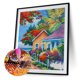thumbnail image 1 of Dibujo hecho a mano serie Seaside 5D Kit de dibujo de Wdftyju taladro redondo completo regalo de mosaico de diamantes decoración de diamantes de imitación, 1 of 9