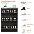 thumbnail image 7 of Wooden Shoe Cabinet with 3 Flip Drawers – Adjustable Shelf Shoe Organizer, Hidden Freestanding Shoe Storage for Entryway, Hallway, Living Room, Black, 7 of 7