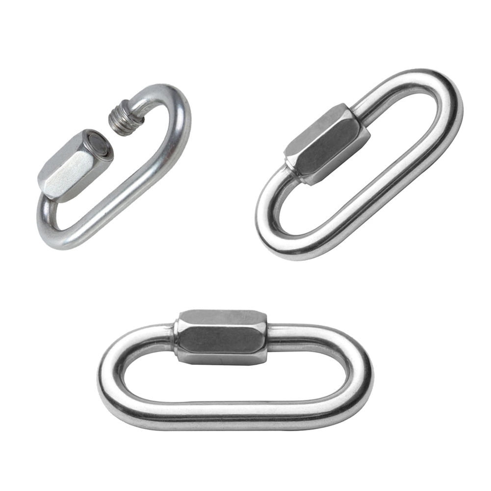 1Pc Stainless Steel Carabiner Screw Locking Gate Hook Snap Clip Outdoor Tool Practical and Attractive 