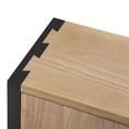 thumbnail image 6 of Christopher Knight Home 39.3" Wood Accent Cabinet with Adjustable Shelves, MDF Storage Cabinet Sideboard, Natural+Black, 6 of 10