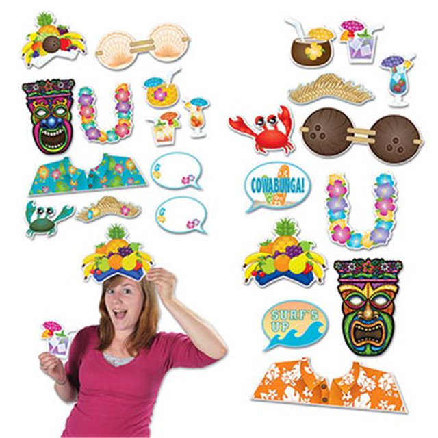 DDI 1906591 Luau Photo Fun Signs Case of 12