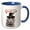 Blue/White, variant on 3drose, Thanksgiving Gray Scottish Fold Kitty for the Cat Lovers Thanksgiving, 15oz Mug
