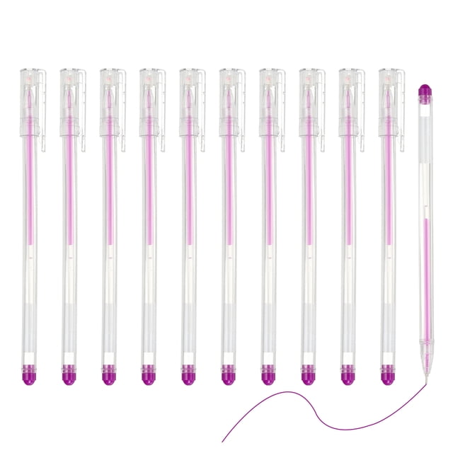 Uxcell 12 Pcs Bolígrafos de Gel de Colores, Punta Fina de 0.5mm, Tinta Pastel para Proyectos de DIY, Pintura, Diario, Cuaderno, Papel Negro, Dibujo, Longitud de 16cm, Tinta Púrpura
