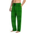 thumbnail image 3 of Txeol Mens Pajama Pants Christmas Plaid Loungewear Cotton Comfy Pj Bottoms with Pockets,Green,XXL, 3 of 7