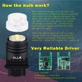 thumbnail image 4 of Alla Lighting Newest Mni Super Bright 3457 3157 LED Switchback Bulbs Turn Signal Lights Dual Color 6000K White (DRL/Parking)/Amber Yellow(Blinker) 4157NA 3457NA 3157NA, 4 of 9