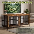 thumbnail image 2 of TIME RAY 78 Inch Dog Crate Furniture for Large Dog,Wood Dog Kennel Furniture Indoor with Removable Divider,Dog Cage Furniture as TV Stand,Brown, 2 of 7