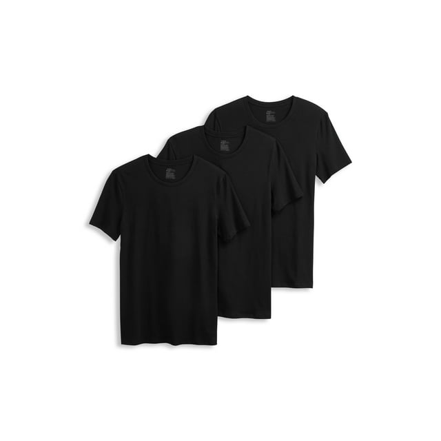 Jockey T-Shirt de Dessous à Col Ras du Cou en Coton Extensible à Coupe Lisse pour Hommes - Lot de 3