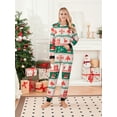 thumbnail image 5 of Family Christmas Pajamas, Long Sleeve Elk/Christmas Tree/Plaid/Snowflake Print Hooded Jumpsuit Sleepwear, 5 of 7