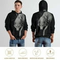 thumbnail image 6 of LAOLIUSN Men’s Wolf Pack 3D Graphic Hoodie, All-Over Print Pullover Sweatshirt, Sizes S–4XL, 6 of 7