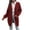 Wine, variant on Fesfesfes Women Cardigan Women Pocket Long Sleeves Solid Color Loose Tops Blouse Sweater Cardigan