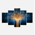 thumbnail image 2 of Fractal 3D Blue Dragon Flower - Contemporary Canvas Art Print, 2 of 3