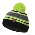 thumbnail image 4 of SPRING PARK 1 Set Winter Stripe Knit Beanie Hat Neck Warmer Scarf and Touch Screen Gloves Set 3 Pcs for Kids, 4 of 7