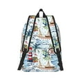 thumbnail image 3 of Balery Watercolor Sailboat Vintage Canvas Backpack for Men and Women - Large Capacity, Durable Travel Laptop Bag for School, Work, Hiking, and Outdoor Activities-Small, 3 of 7