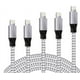 thumbnail image 1 of Cable de datos trenzado nylon, gris y blanco 2m Adepaton CQ458-2, 1 of 4