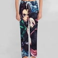 thumbnail image 2 of Demon Slayer Pajamas Pants 3D Printing Wide Leg PJ Pant Loungewear Casual Comfy Sleepwear Lounge Pants for Men Women5XL, 2 of 9