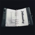thumbnail image 4 of Zipper Bag Multifunctional 6 Holes Bills Storage Transparent PVC A6 Document Storage Holder School Supplies, 4 of 7