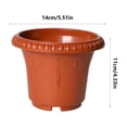 thumbnail image 3 of Hvmvliv Large Decorative Plastic Flower Pot for Home Garden and Horticultural Planting with Imitation Ceramic Brown Finish, 3 of 7