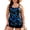 A-Feather Print, variant on Women's Swimsuit Set Scoop Neck Tankini Top with Boyshort Two Piece Bathing Suit