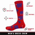 thumbnail image 4 of COUVER Unisex 100 Score Cushioned Crew Socks Red Turquoise Size 10-13 2-Pack (4 Count), 4 of 6