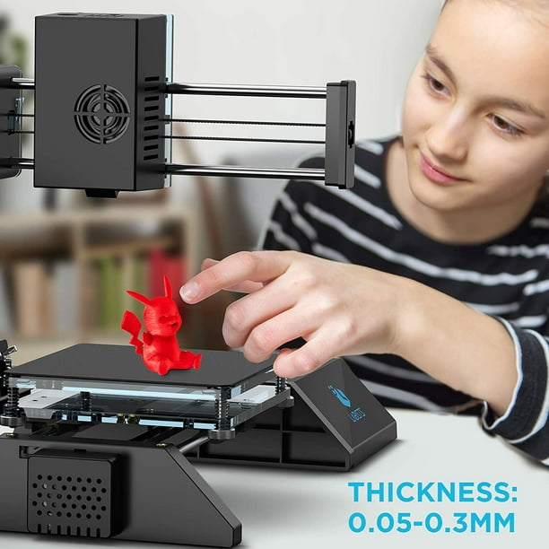 LABISTS Imprimante 3D, Mini Impression 3D de Bureau et Gravure Laser Kit 2  en 1 DIY PRO avec Filament PLA 10M 1.75mm pour Débutants Enfants  Adolescents, Taille d'Impression 120 x 120 x