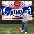 thumbnail image 2 of 7x5 Baseball Happy Birthday Banner Sports Party Decorations for Boys Teens, Large Themed Wall Backdrop for Team Holiday Celebration, 2 of 7